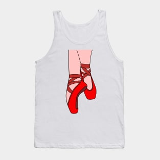 Red pointe shoes Tank Top